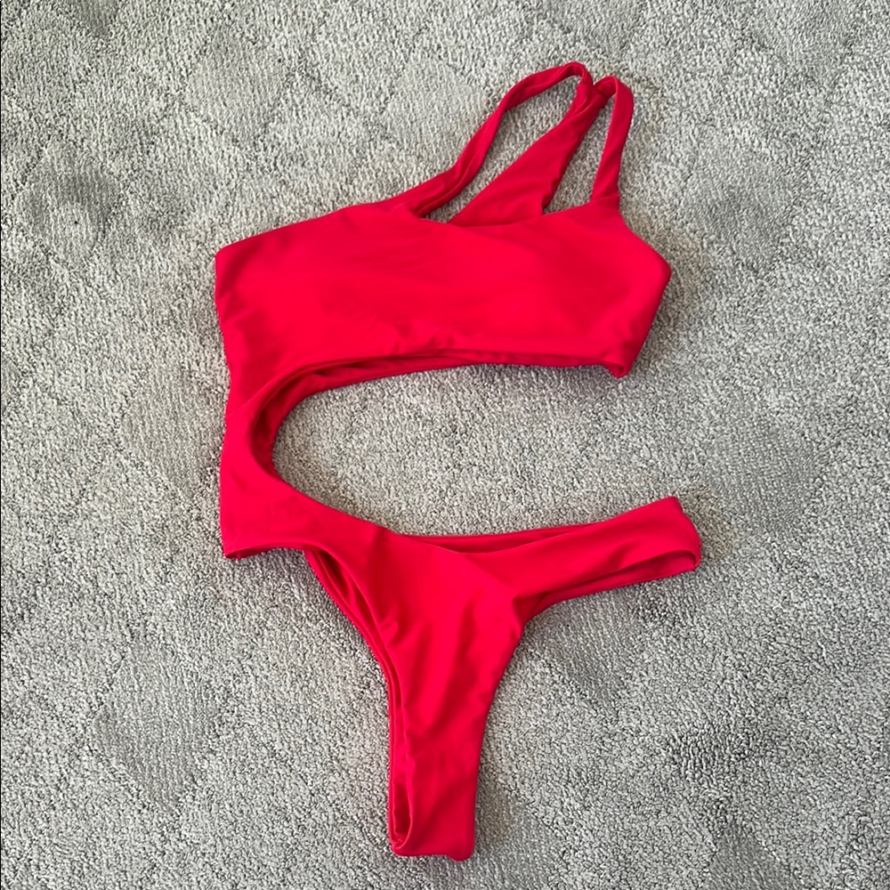 Amazon Red One-Piece Swimsuit
